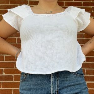 Kaktus Women's White Cotton Top